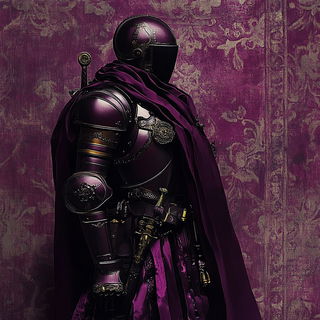 Mosaic Cenobite style, Midjourney V6.1: concept art character design of retropunk steam knight