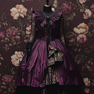 Mosaic Cenobite style, Midjourney V6.1: haute-couture fashion outfit