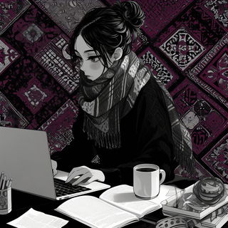 Mosaic Cenobite style, Midjourney V6.1: black-and-white manga comic strip