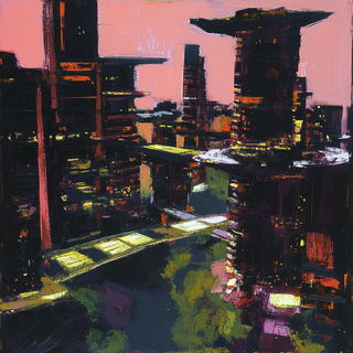 Practical Gothic Kaiju style, Midjourney V6.1: megacity with futuristic bioarchitecture