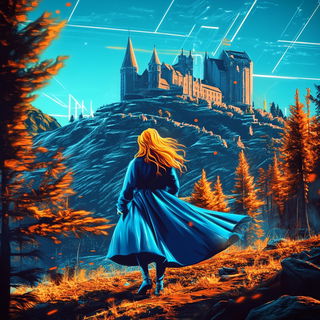 Balloonshore style, Midjourney V6.1: retro fairy-tale illustration