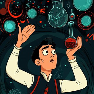 Rainforest Magnapictura style, Midjourney V6.1: editorial illustration for popular scientific magazine cover