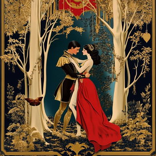 Crimsonclast style, Midjourney V6.1: retro fairy-tale illustration