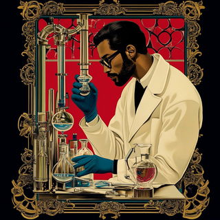 Crimsonclast style, Midjourney V6.1: editorial illustration for popular scientific magazine cover