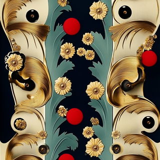 Crimsonclast style, Midjourney V6.1: creative pattern composition