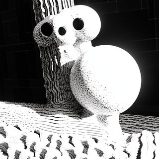 Floating Shibori style, Midjourney V6.1: abstract 3D render