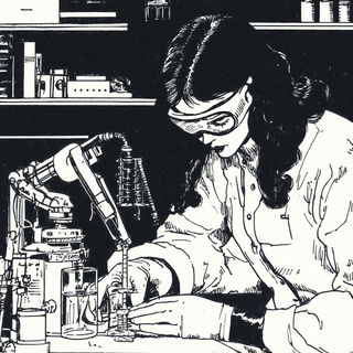 Floating Shibori style, Midjourney V6.1: editorial illustration for popular scientific magazine cover