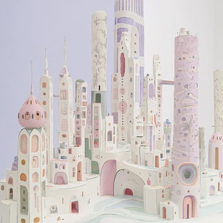 Layerquake style, Midjourney V6.1: megacity with futuristic bioarchitecture