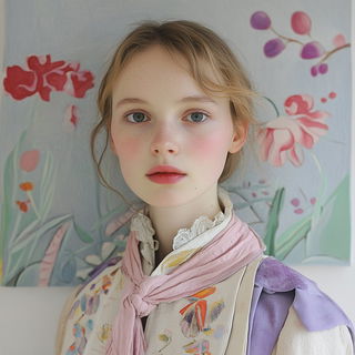 Layerquake style, Midjourney V6.1: photographic portrait of female protagonist