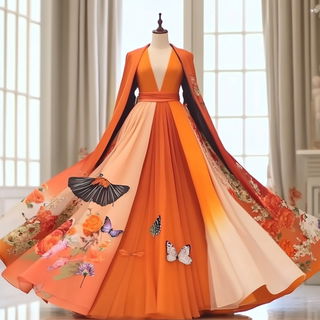 Wireplate style, Midjourney V6.1: haute-couture fashion outfit