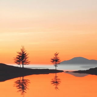 Wireplate style, Midjourney V6.1: realistic landscape photograph of quiet dawn