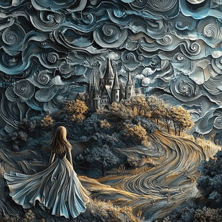 Aurorafrost style, Midjourney V6.1: retro fairy-tale illustration
