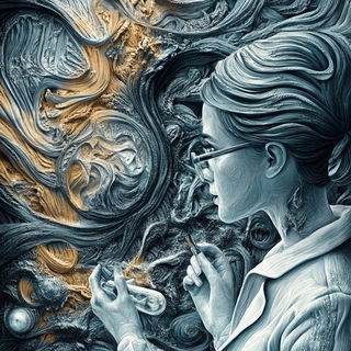 Aurorafrost style, Midjourney V6.1: editorial illustration for popular scientific magazine cover