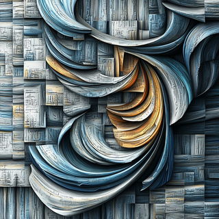 Aurorafrost style, Midjourney V6.1: typographic composition with large letters