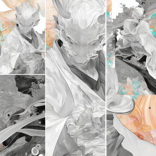 Sprayborne Templeplates style, Midjourney V6.1: black-and-white manga comic strip