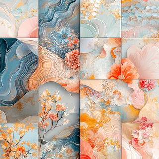 Sprayborne Templeplates style, Midjourney V6.1: creative pattern composition