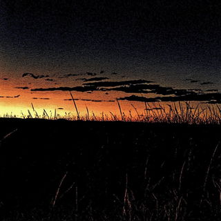 Pinkblack Cyberbaroque style, Midjourney V6.1: realistic landscape photograph of quiet dawn