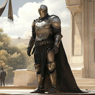 Bleached Ripplestitch style, Midjourney V6.1: concept art character design of retropunk steam knight