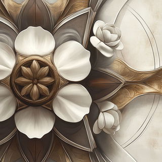 Bleached Ripplestitch style, Midjourney V6.1: creative pattern composition
