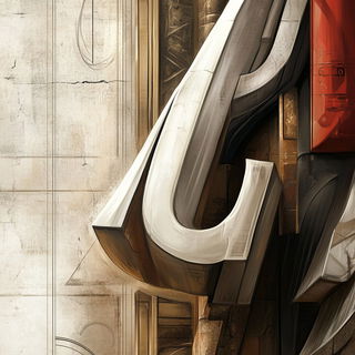 Bleached Ripplestitch style, Midjourney V6.1: typographic composition with large letters