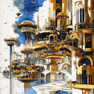 Lithocumulus style, Midjourney V6.1: megacity with futuristic bioarchitecture