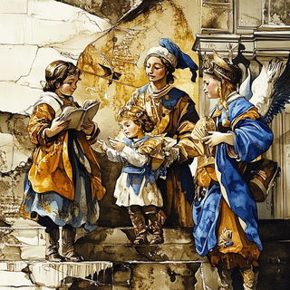 Lithocumulus style, Midjourney V6.1: classical 18th-century oil painting