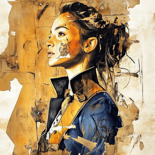 Lithocumulus style, Midjourney V6.1: photographic portrait of female protagonist