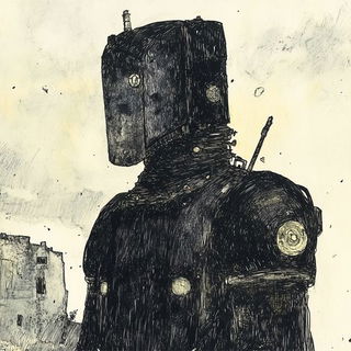 Odonatacolor style, Midjourney V6.1: concept art character design of retropunk steam knight