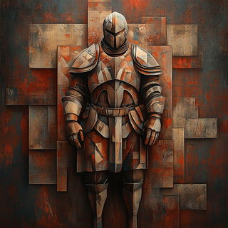 Catastrophlantern style, Midjourney V6.1: concept art character design of retropunk steam knight