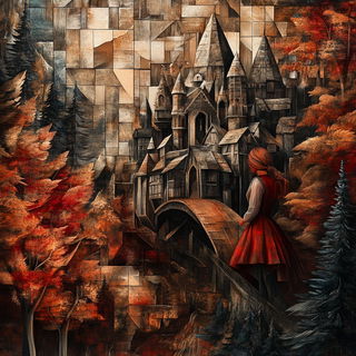 Catastrophlantern style, Midjourney V6.1: retro fairy-tale illustration