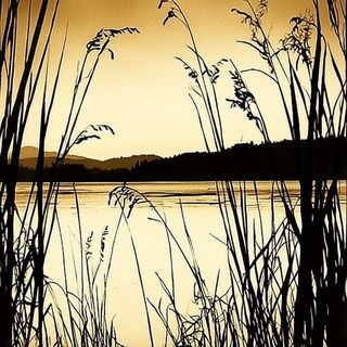 Embercut Maquette style, Midjourney V6.1: realistic landscape photograph of quiet dawn