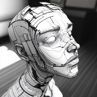 Ammonite Line Choir style, Midjourney V6.1: abstract 3D render
