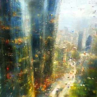 Ribbonsurge style, Midjourney V6.1: megacity with futuristic bioarchitecture