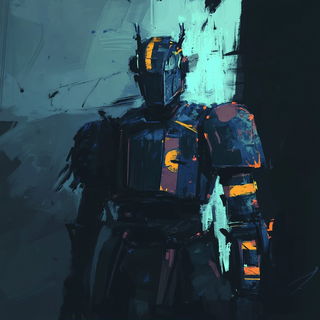 Bluepink Marblestory style, Midjourney V6.1: concept art character design of retropunk steam knight