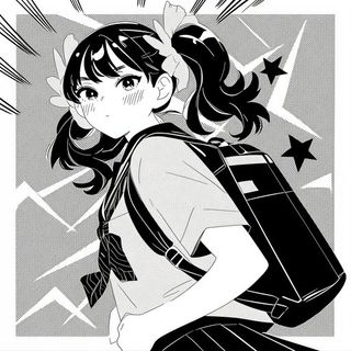 Broshure style, Midjourney V6.1: black-and-white manga comic strip