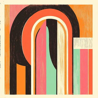 Broshure style, Midjourney V6.1: typographic composition with large letters