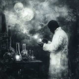 Mythopulp style, Midjourney V6.1: editorial illustration for popular scientific magazine cover
