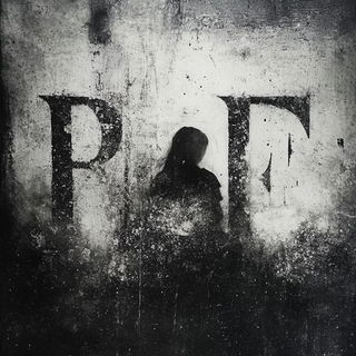 Mythopulp style, Midjourney V6.1: typographic composition with large letters