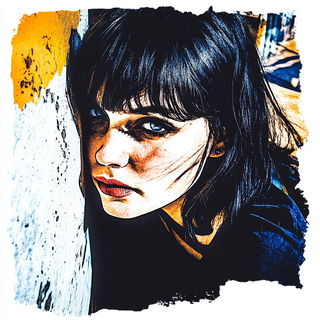 Anthraquinone Rosette style, Midjourney V6.1: photographic portrait of female protagonist