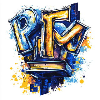 Anthraquinone Rosette style, Midjourney V6.1: typographic composition with large letters