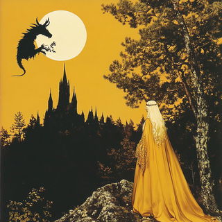 Nimbusclock style, Midjourney V6.1: retro fairy-tale illustration