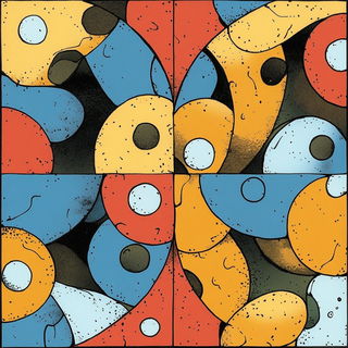 Carbon Paper Islands style, Midjourney V6.1: creative pattern composition