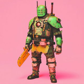 Calyx Staccato style, Midjourney V6.1: concept art character design of retropunk steam knight