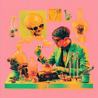 Calyx Staccato style, Midjourney V6.1: editorial illustration for popular scientific magazine cover