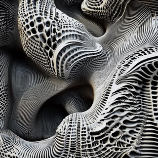 Visagevoid style, Midjourney V6.1: abstract 3D render