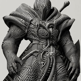 Visagevoid style, Midjourney V6.1: concept art character design of retropunk steam knight