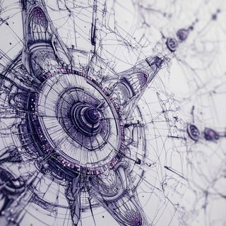Crosshatch Baroque style, Midjourney V6.1: abstract 3D render