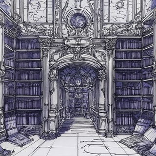 Crosshatch Baroque style, Midjourney V6.1: Midlibrary