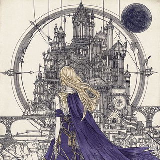 Crosshatch Baroque style, Midjourney V6.1: retro fairy-tale illustration