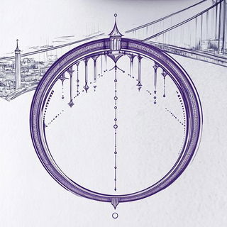 Crosshatch Baroque style, Midjourney V6.1: bold minimalist logo design for Istanbul city municipal services